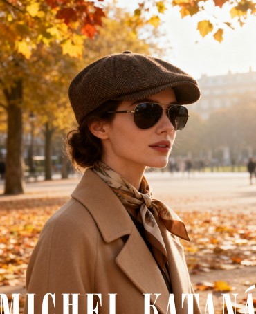 Кепка с козырьком, 8ми-клинка Мужская-Унисекс TWEED EDINBURG ACORN из твида (Плотная Костюмно-Блейзерная ШЕРСТЬ) TWEED.8-EDINBURG/ACORN